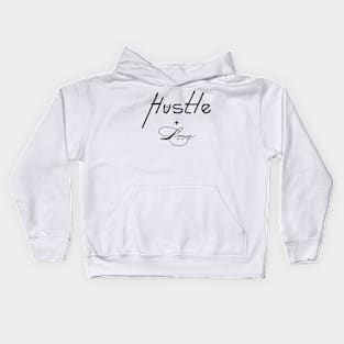 Hustle + Love (Entrepreneur's Tools) Black Kids Hoodie